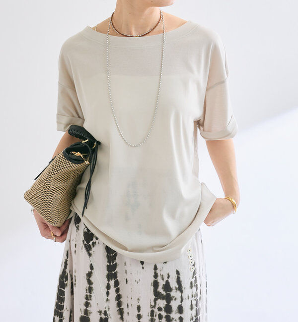  「【MONN.:.(モン)】オープンネックTee」|Tシャツ・カットソー|