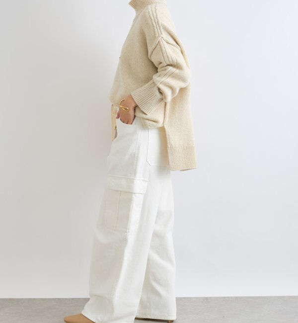  「【暖かな素材感/リバイバル】MIXヤーンタートルニット」|ニット・セーター|