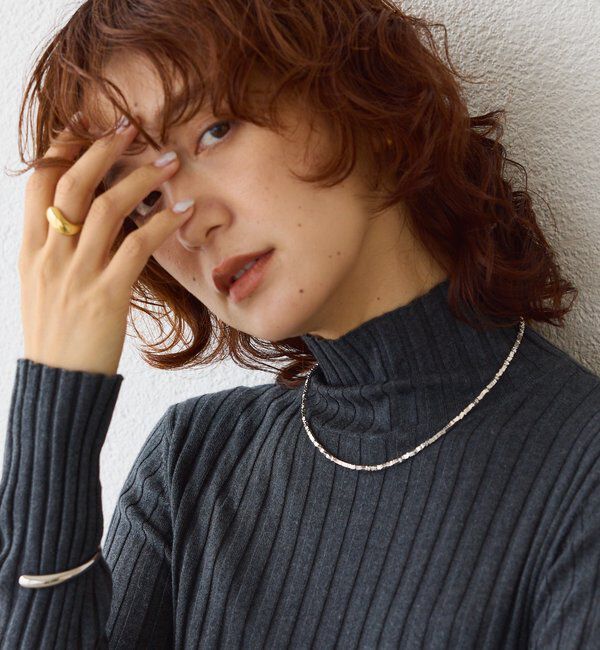  「【存在感◎】ヘマタイトショートネックレス2」|ブローチ・コサージュ|