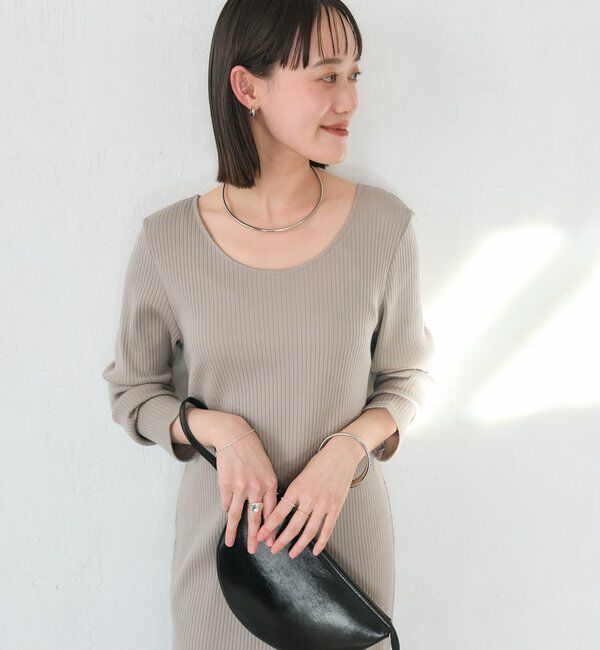  「【全骨格細見え】NEW2WAYロングリブワンピース」|ワンピース|