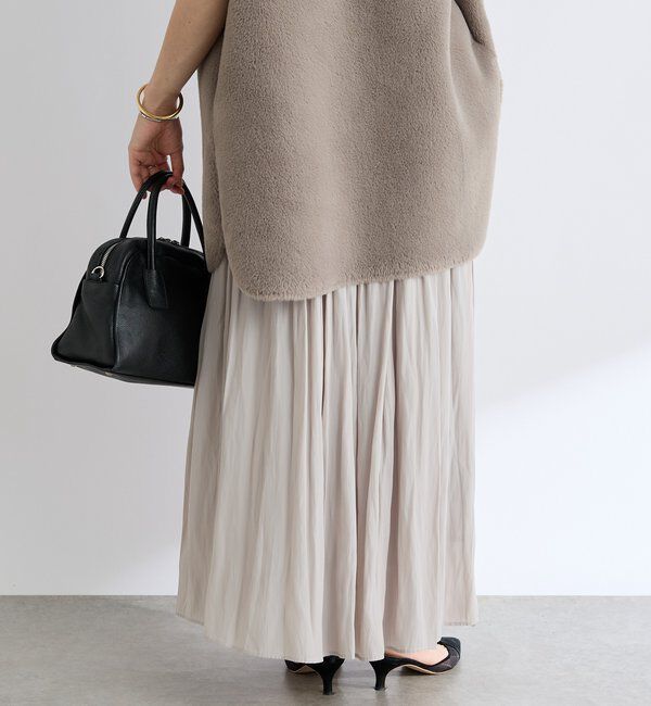  「【上品なシルエット】割繊ギャザースカート」|スカート|