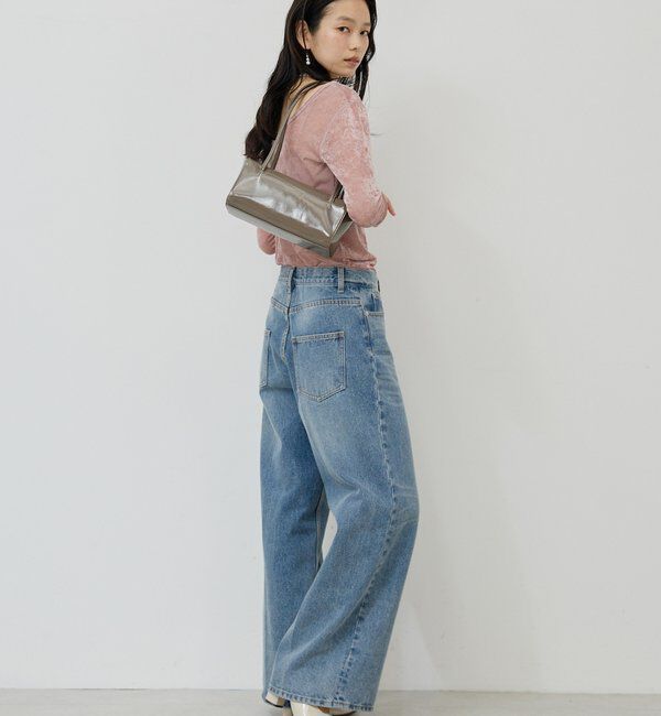  「センタープレスワイドデニム」|デニム|