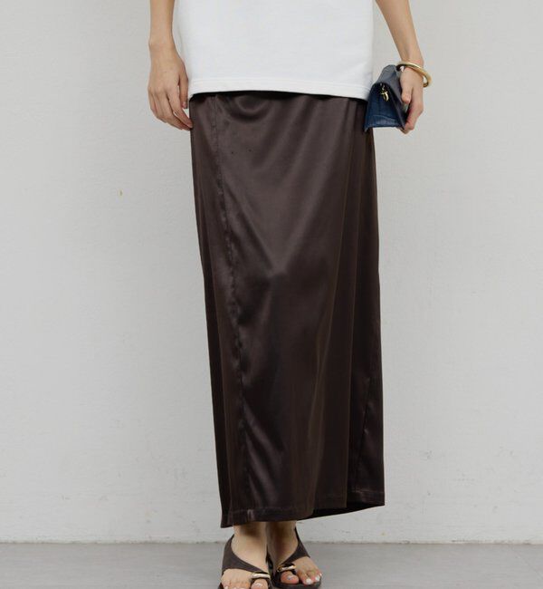  「【ルミネ限定カラー】【手洗い可能】ストレッチサテンタイトスカート」|スカート|