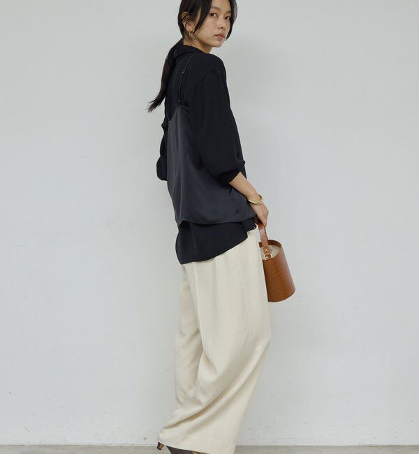  「サテンレースキャミ」|シャツ・ブラウス|