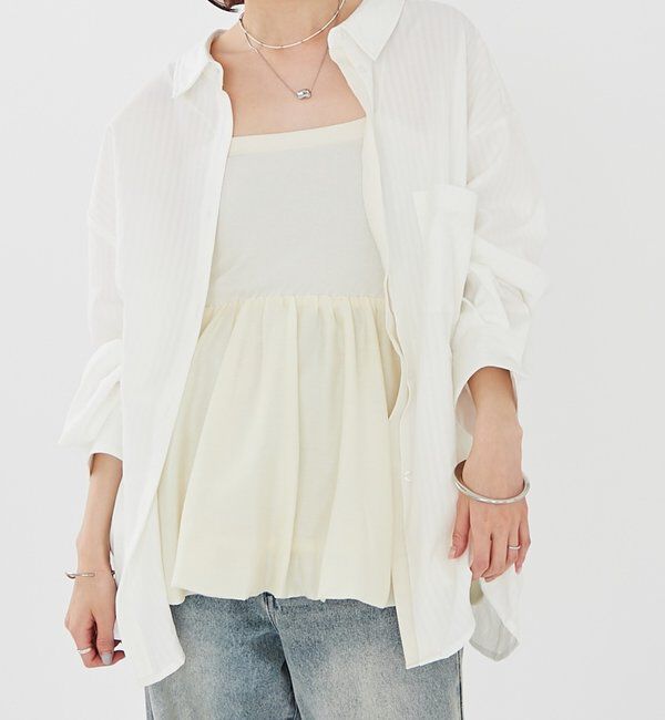  「[森川企画]レイヤードストライプドロストシャツ」|シャツ・ブラウス|