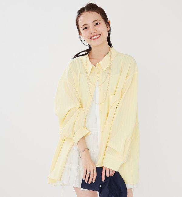  「[森川企画]レイヤードストライプドロストシャツ」|シャツ・ブラウス|