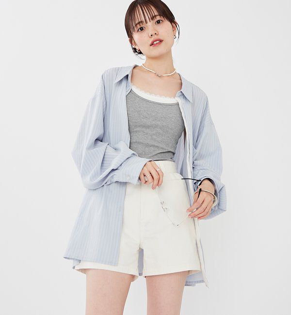  「[森川企画]レイヤードストライプドロストシャツ」|シャツ・ブラウス|