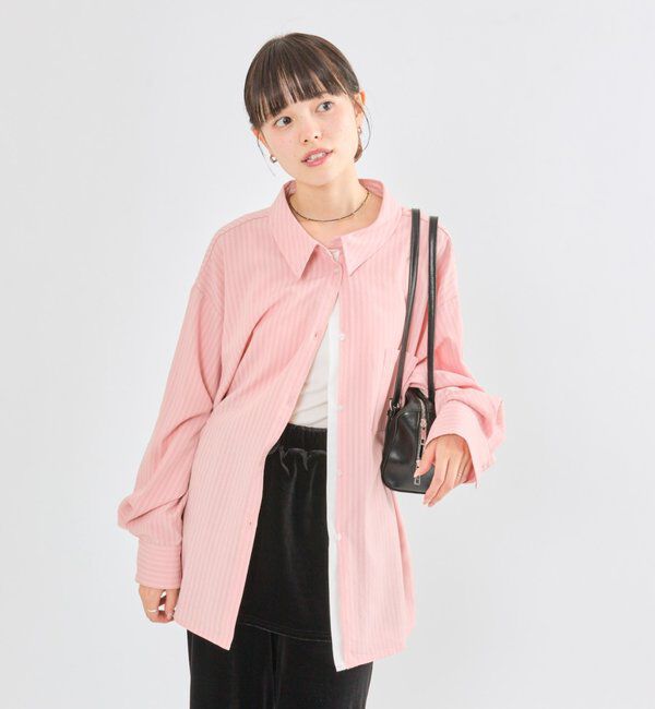  「[森川企画]レイヤードストライプドロストシャツ」|シャツ・ブラウス|