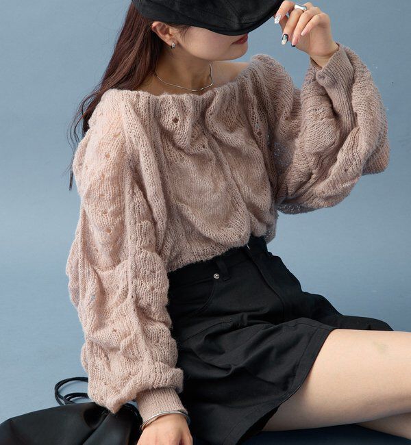  「ウェーブシアーホイップニット」|ニット・セーター|