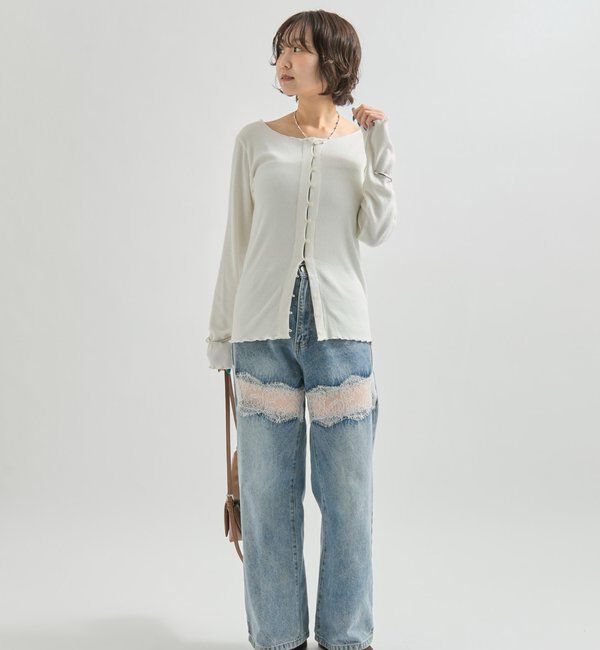  「起毛リブボタンカーディガン」|Tシャツ・カットソー|