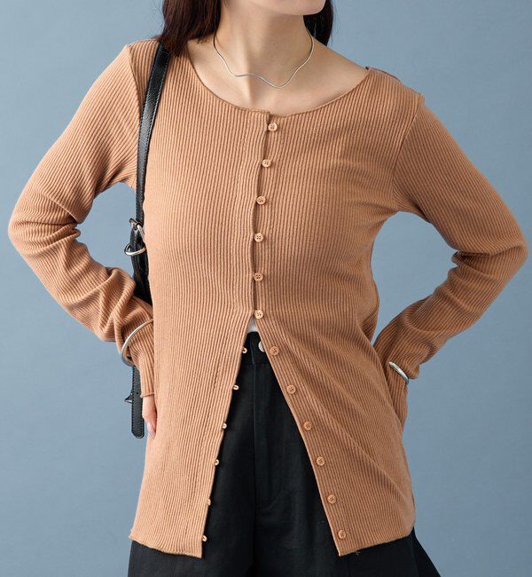  「起毛リブボタンカーディガン」|Tシャツ・カットソー|