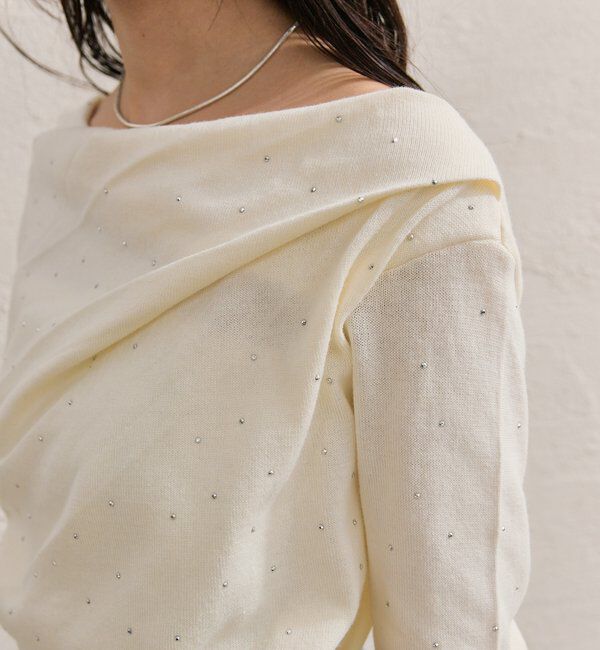  「オフショルリブニット」|ニット・セーター|