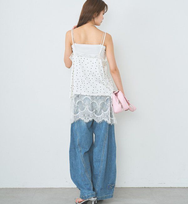  「レースサテンキャミソール」|シャツ・ブラウス|