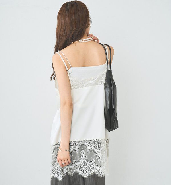  「レースサテンキャミソール」|シャツ・ブラウス|