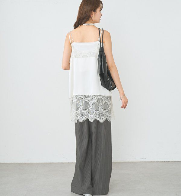  「レースサテンキャミソール」|シャツ・ブラウス|