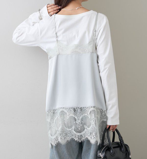  「レースサテンキャミソール」|シャツ・ブラウス|