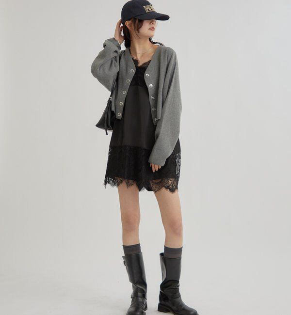  「レースサテンキャミソール」|シャツ・ブラウス|