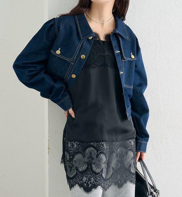  「レースサテンキャミソール」|シャツ・ブラウス|