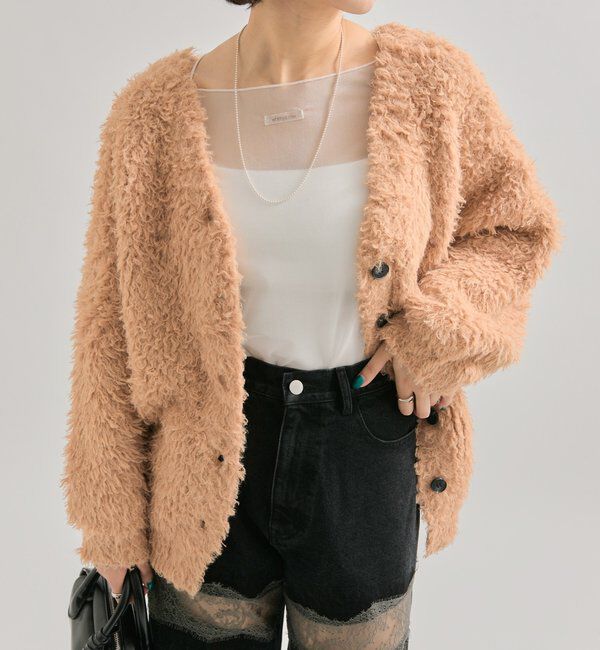  「ループボタン カーディガン」|カーディガン|