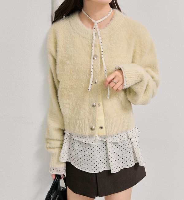  「ミンクライクジャケットカーディガン」|カーディガン|
