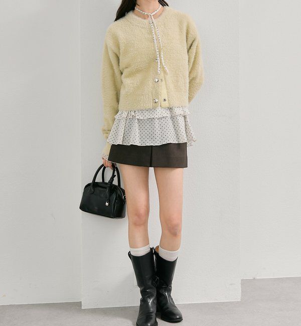  「ミンクライクジャケットカーディガン」|カーディガン|