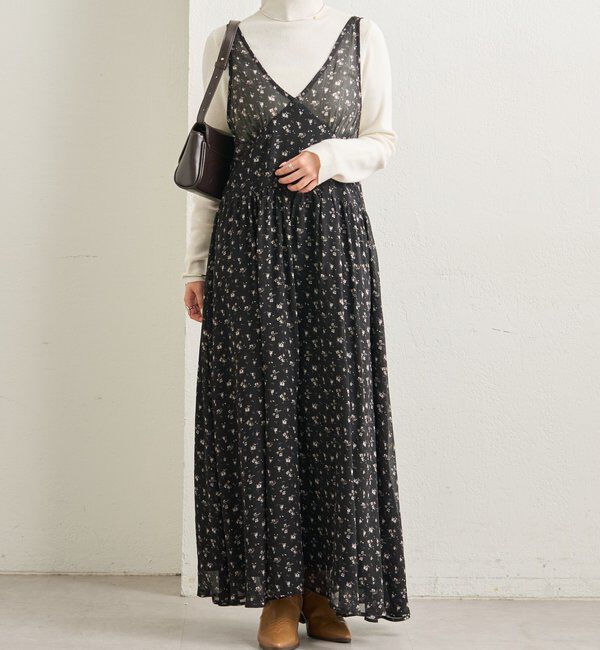  「シアーキャミSETワンピース」|ワンピース|