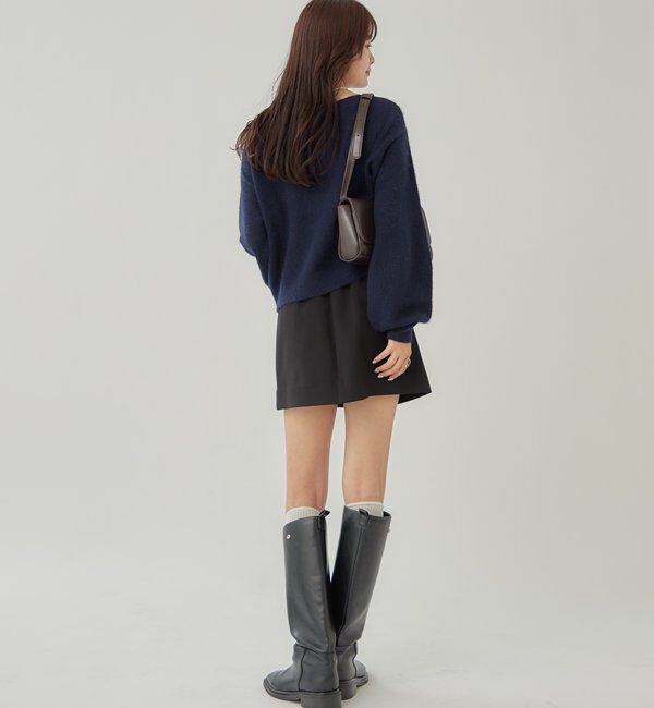  「リボン付きニット プルオーバー」|ニット・セーター|