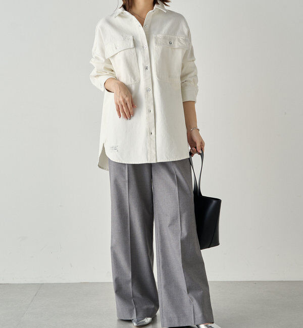  「ダメージデニムシャツ」|シャツ・ブラウス|