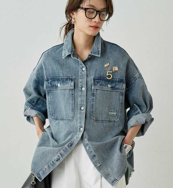  「ダメージデニムシャツ」|シャツ・ブラウス|
