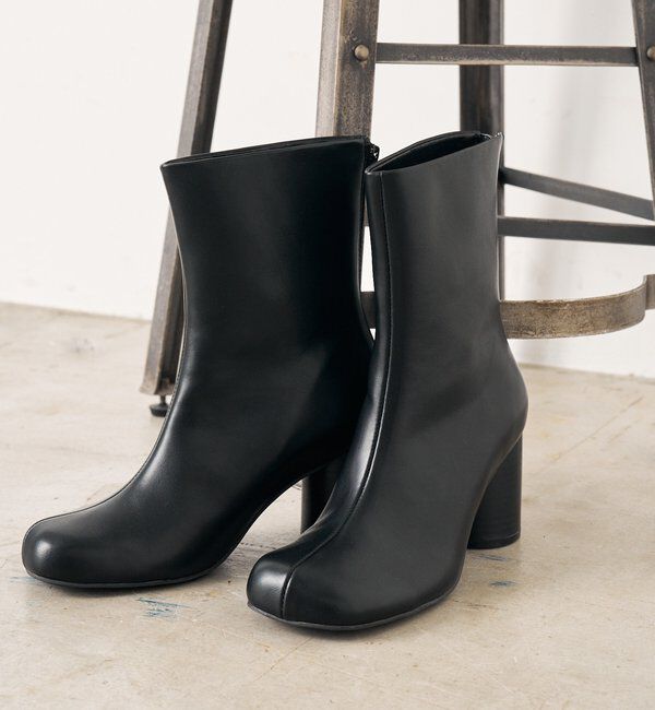  「【GALENA/ガレナ】サークルヒールブーツ」|ショートブーツ|ブラック