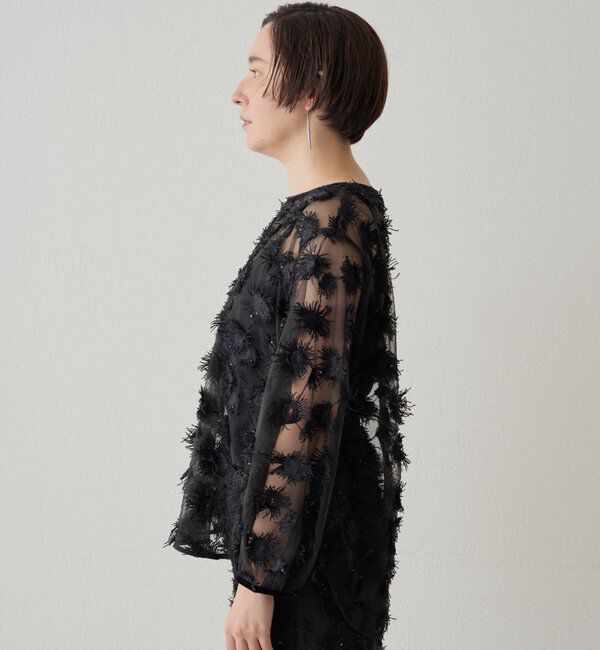  「【Atelier N5/アトリエヌメロサンク】ジャガードシアーブラウス」|シャツ・ブラウス|