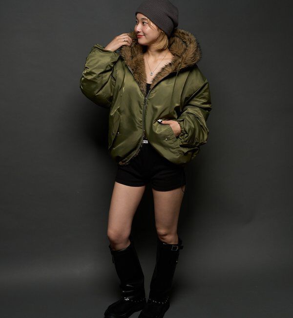  「【お気に入りNO.1】2WAY リバーシブルファーブルゾン」|ブルゾン・スタジャン|