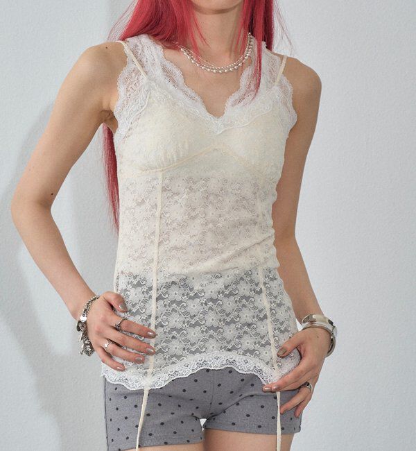  「レースガーターキャミ」|キャミソール|