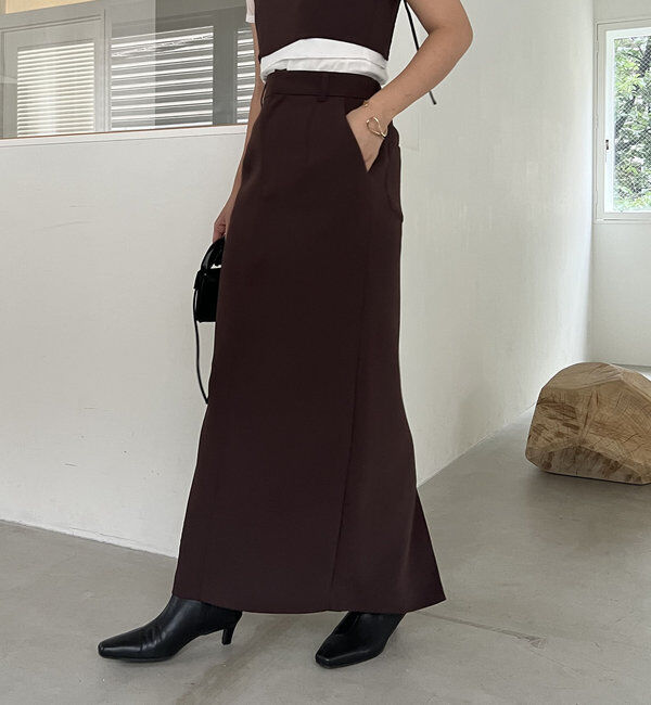  「【累計1万枚突破/全骨格◎/低身長サイズ】マキシIラインスカート」|スカート|