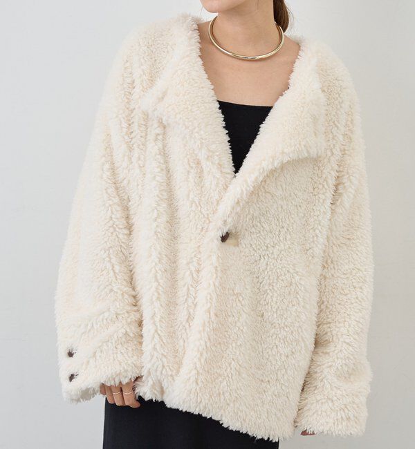  「ノーカラーボアコート」|その他|