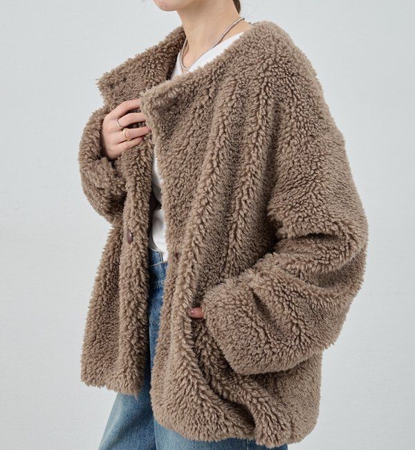  「ノーカラーボアコート」|その他|