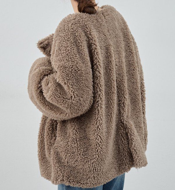  「ノーカラーボアコート」|その他|