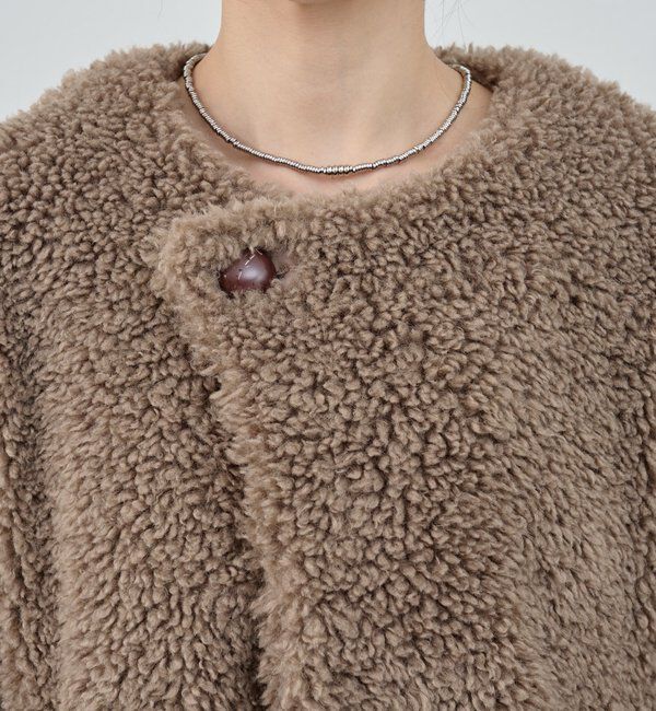  「ノーカラーボアコート」|その他|