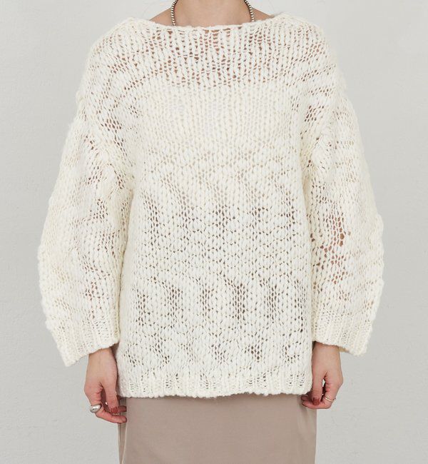  「テクスチャーオーバーニット」|パーカー|