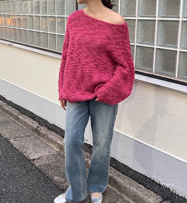  「テクスチャーオーバーニット」|パーカー|