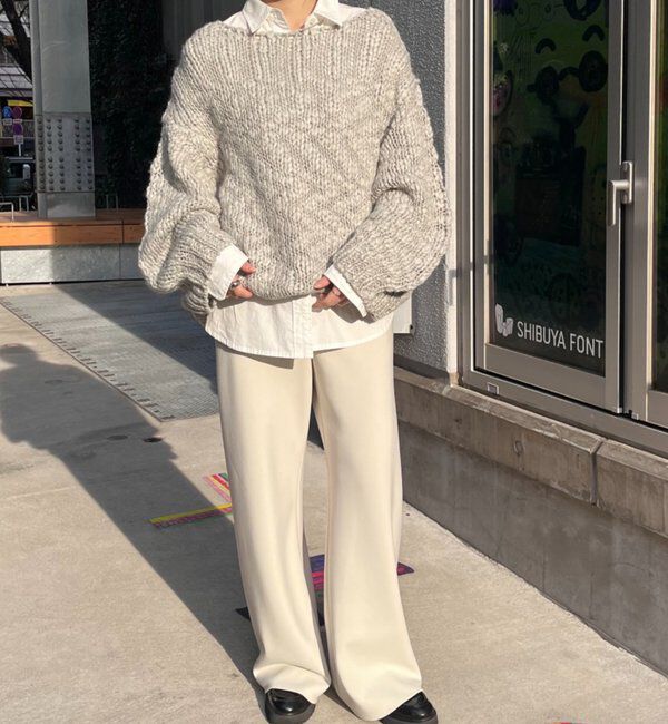  「テクスチャーオーバーニット」|パーカー|