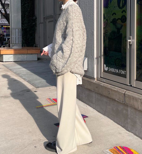  「テクスチャーオーバーニット」|パーカー|