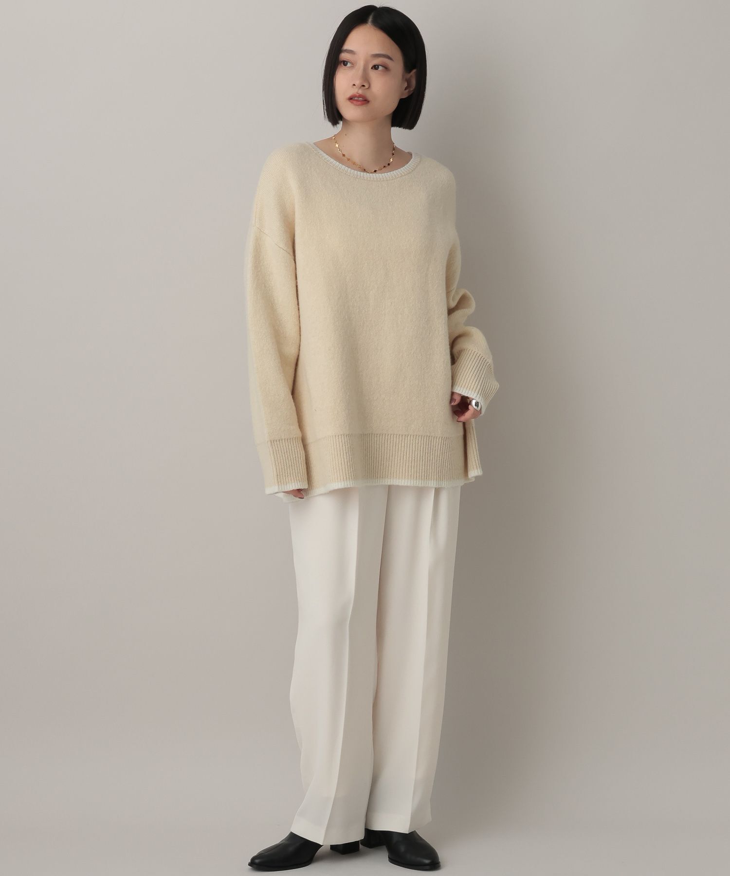 A part by 「サテンタックストレートパンツ」|スラックス|