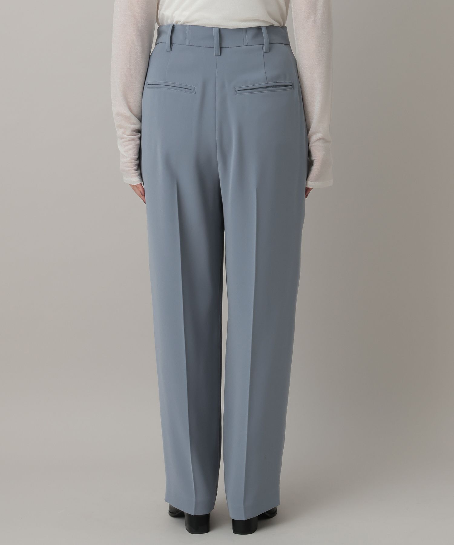 A part by 「サテンタックストレートパンツ」|スラックス|