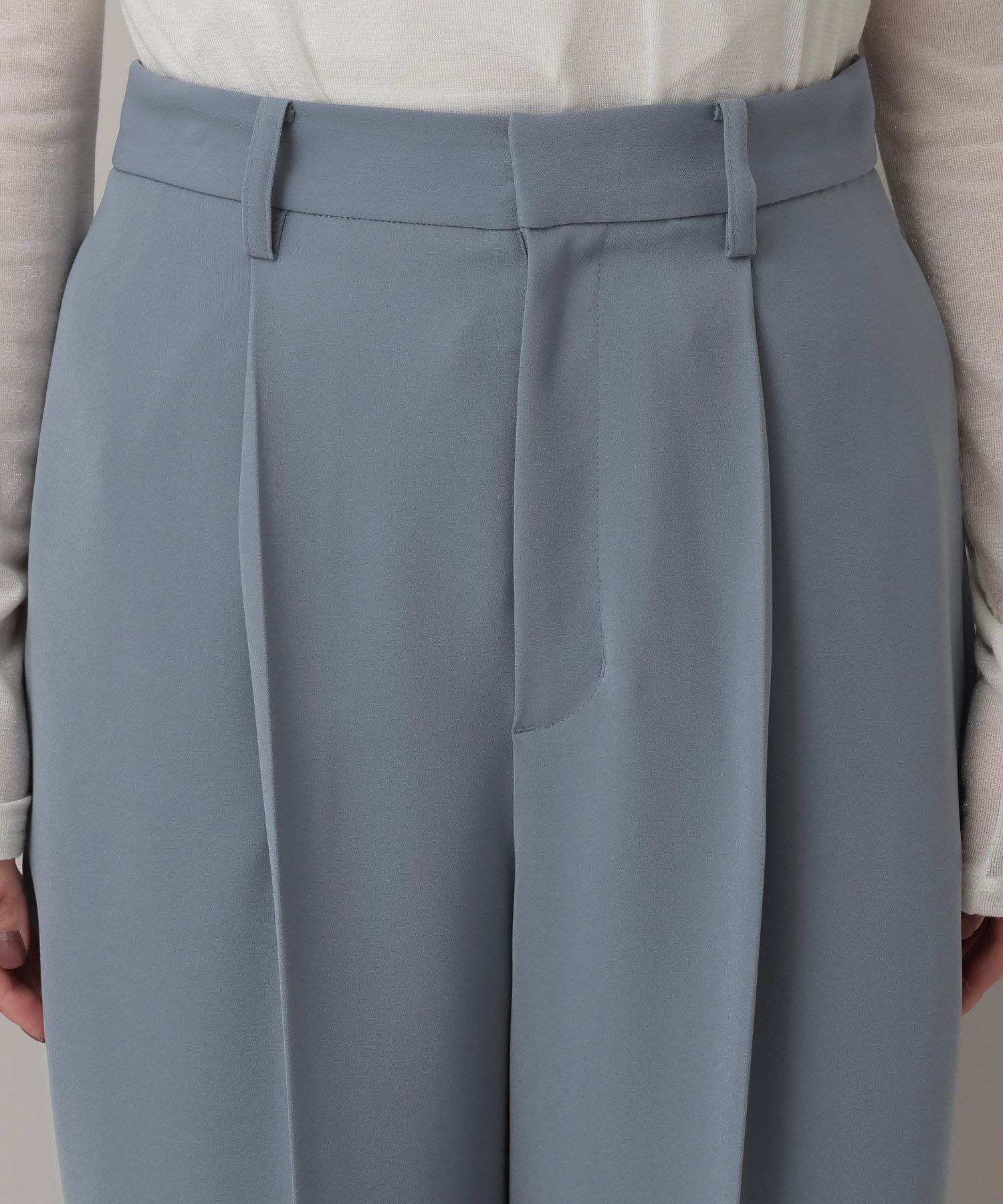 A part by 「サテンタックストレートパンツ」|スラックス|