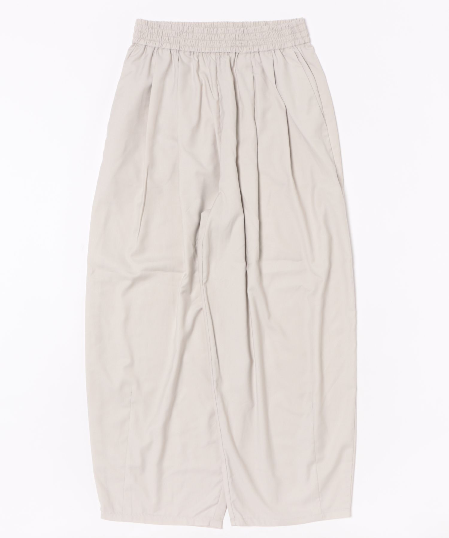 LOWRYS FARM「イージーワイドコクーンパンツ」|チノ|BRN1（26SSNEW）