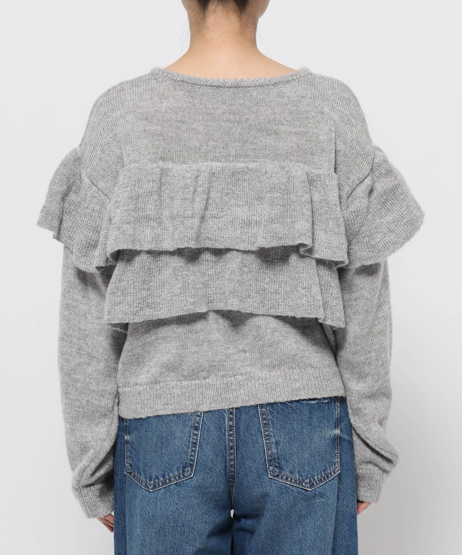 LOWRYS FARM「フリルニットプルオーバーＬＳ」|ニット・セーター|