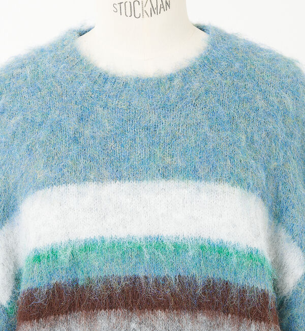 collex「ランダムボーダーヘアリーニット」|ニット・セーター|