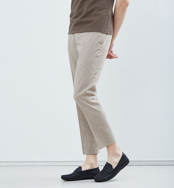 ABAHOUSE「【Recency of Mine】SOLO ストレッチリネン スラックスパンツ」|スラックス|ベージュ