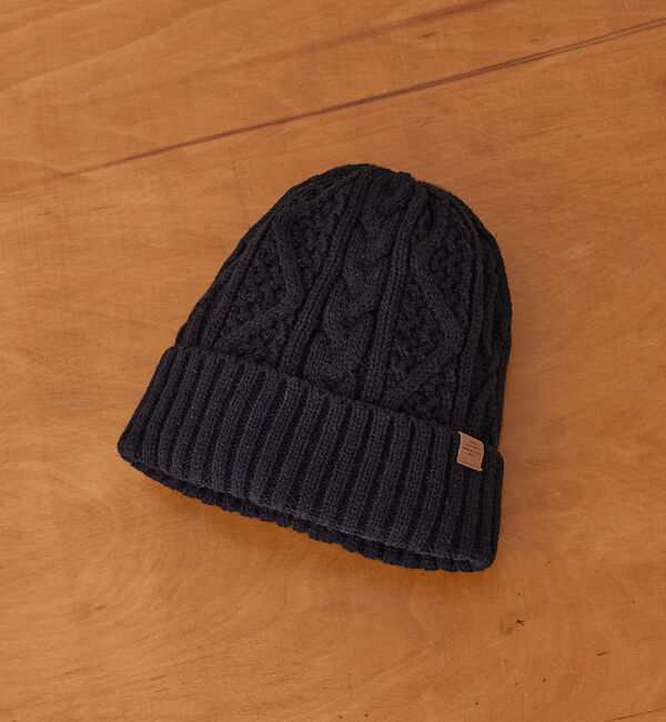 ABAHOUSE「【RUBEN/ルーベン】CABLE BORE WATCHCAP/ケーブル裏ボアフ」|その他|ブラック